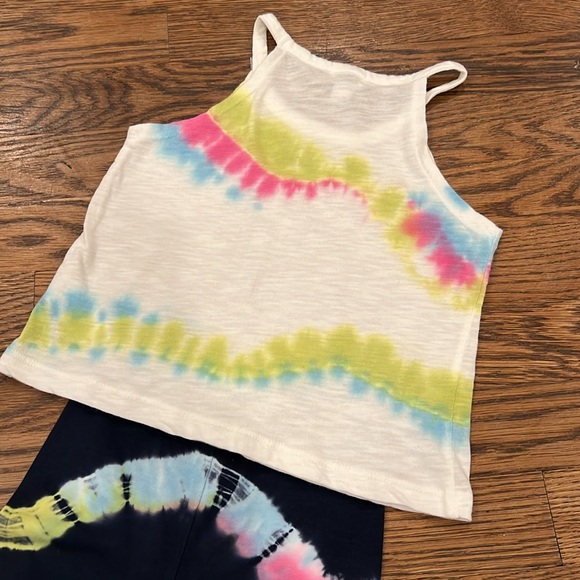Splendid Toddler Girl Lime Tie Dye Legging Set - Picture 4 of 8